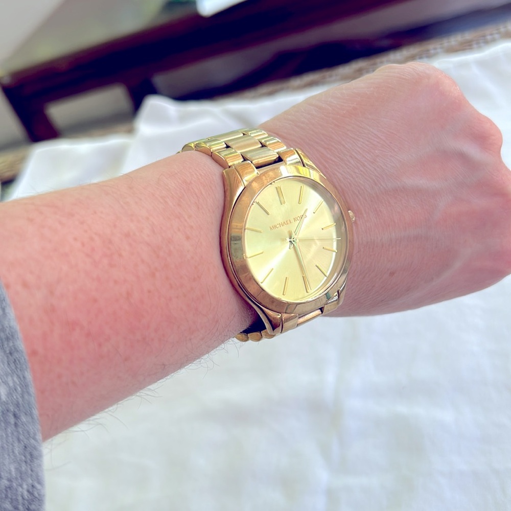 Working! Ladies Michael Kors Slim Runway Minimalist Watch Style #3179 - Picture 7 of 8